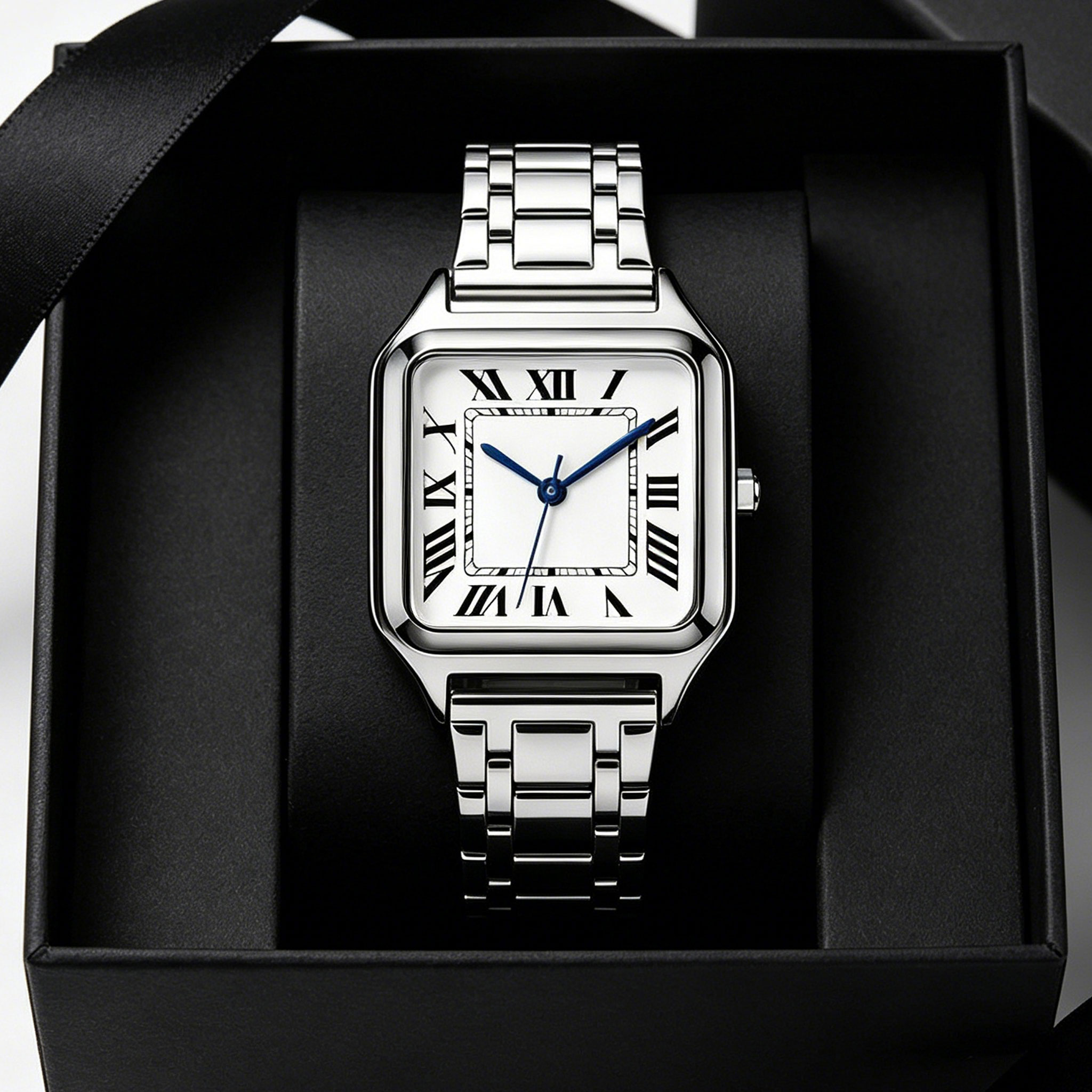 Cartier Watch Santos - Женские квадратные роскошные часы, большой циферблат
