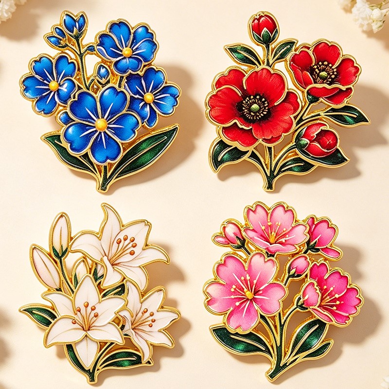 Милая винтажная цветная эмалев – обзор и цена Vintage Brooch Pin